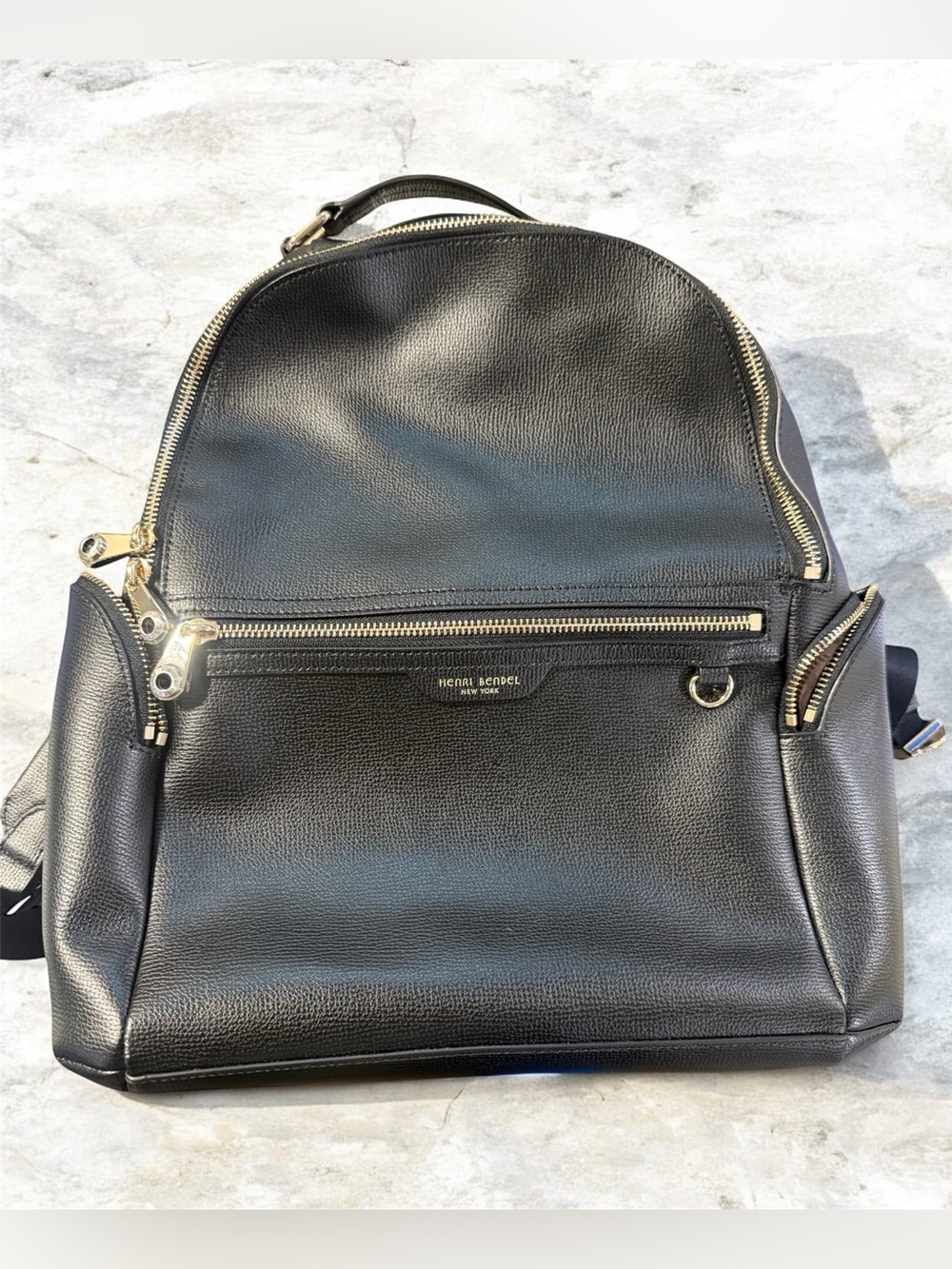 NWOT! henri bendel  Backpack in Black Saffiano Leather